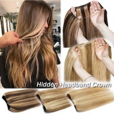 Thick 120G Hidden Weft Wire In 100 Remy Human Hair Extensions One Piece F