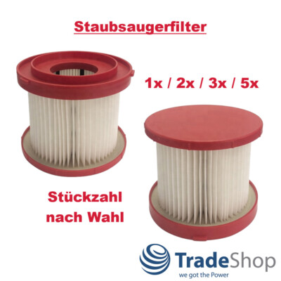 1x-5x Filter für Milwaukee Akku-/Nass-/Trockensauger M18 VC-0 M28 VC-0 M18VC2-0
