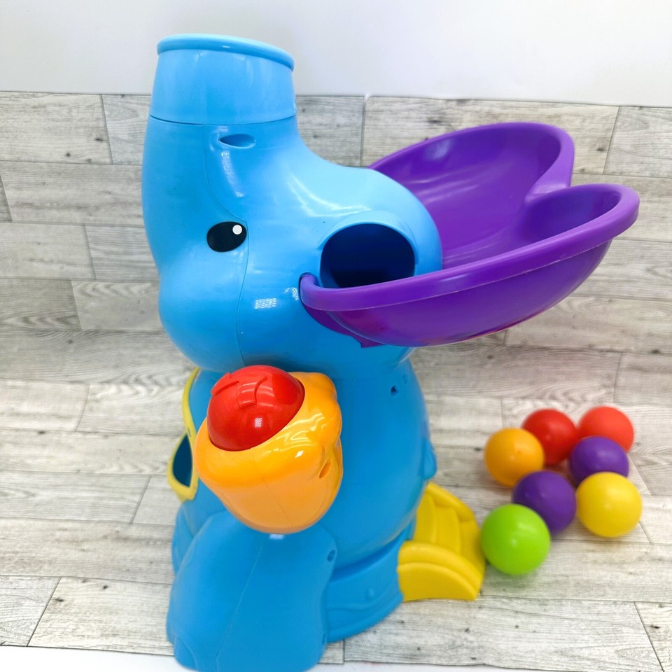 Playskool Elefun Busy Ball Blue Elephant Popper w/7 Balls - works, see ...