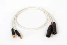 SILVER PLATED MIL-SPEC RCA TO BALANCED XLR MALE INTERCONNECT CABLE.