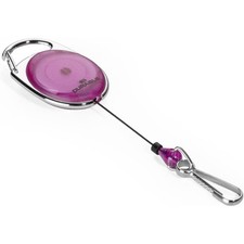 [8327-12] DURABLE Porte badge Clip ceinture avec yoyo ovale Violet / transparent