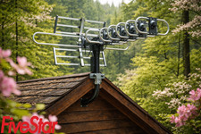 HDTV Outdoor Antenna Motorized Amplified Digital 200 Mile 360  Rotation UHF VHF