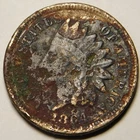 1864 C/N Indian Head Cent Copper Nickel  "Not Cleaned - Actual Coin Pictured"