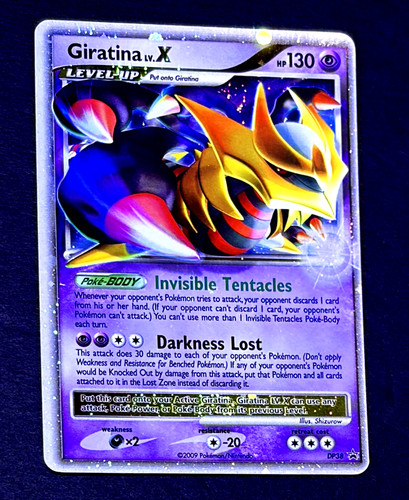 2009 Pokemon GIRATINA LV.X Black Star Promo ULTRA RARE Holo Card DP38 Rare SWIRL