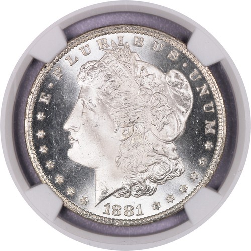 1881 CC Carson City $1 Morgan Silver Dollar NGC MS66 Gem Uncirculated Coin - Picture 3 of 5