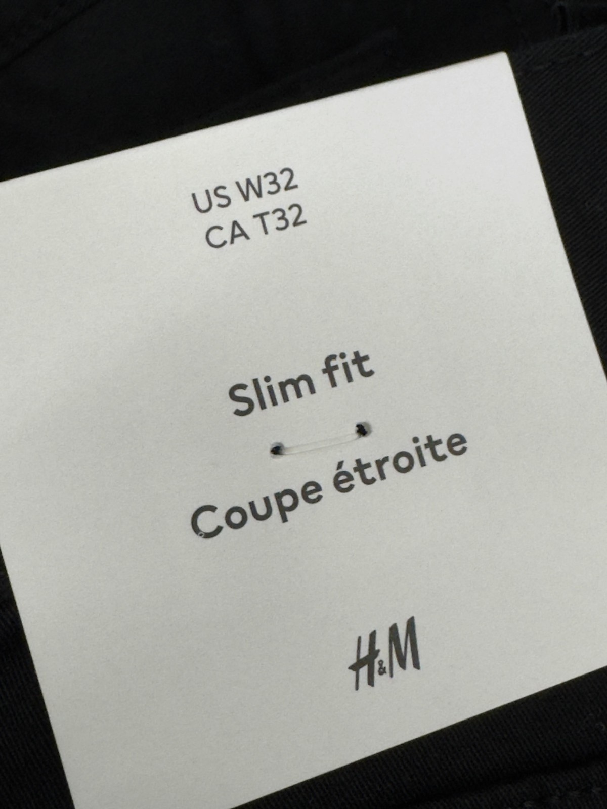 H&M Jeans Mens 32x32 Black Slim Fit Straight Stretch Denim 5-Pocket Pants New thumbnail 7