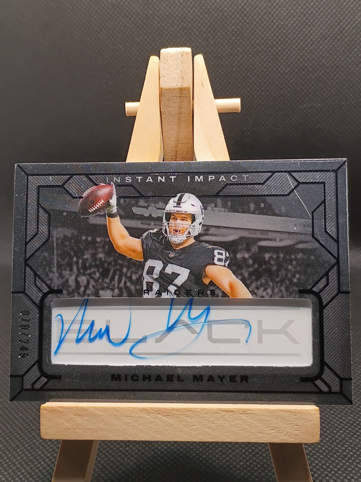2024 Panini Black Michael Mayer Instant Impact Ink Auto Autograph #/249 Raiders
