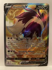 skuntank v pokemon card value Amazon.com: Pokemon - Skuntank V - 180/195 (Full Art) - Silver Tempest main image 1