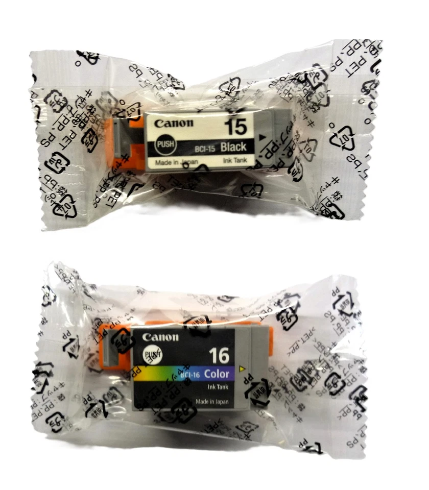 Original Canon BCI-15BK+BCI-16 color iP90 mini220 DS700 DS810 iP90v - 2 Carto... - Photo 1/1