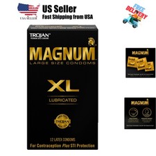 Lubricated Magnum Condoms XL Large Size - 12 Count