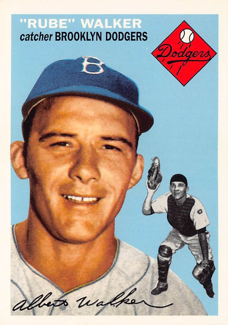 1954 Topps Archives #153 Rube Walker - Brooklyn Dodgers
