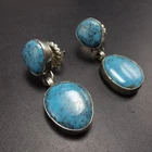 Classic Elegant CODY HUNTER Navajo TURQUOISE Sterling Silver EARRINGS Pierced
