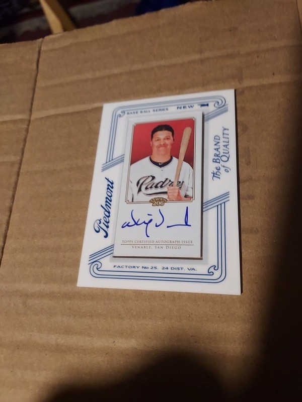 Will Venable 2010 Topps 206 Piedmont Mini Framed Auto SP Card San Diego Padres🔥