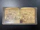 Stereoview Card Russo-Japanese War Bridge Building — photo 1