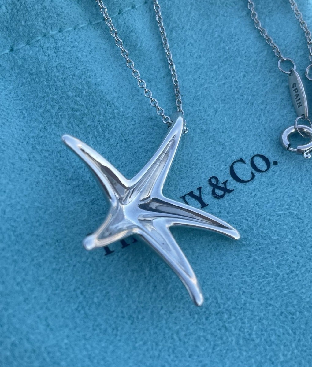 Tiffany & Co Sterling Silver Elsa Peretti Starfish Necklace 16
