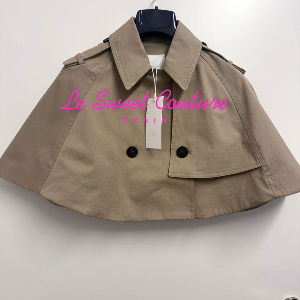 ZARA WOMAN SS26 ZW COLLECTION LIMITED EDITION CROPPED TRENCH COAT