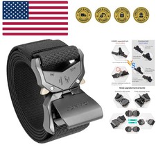 Durable 1.5" Nylon Tactical Work Belt, Adjustable XL for Outdoor Adventures