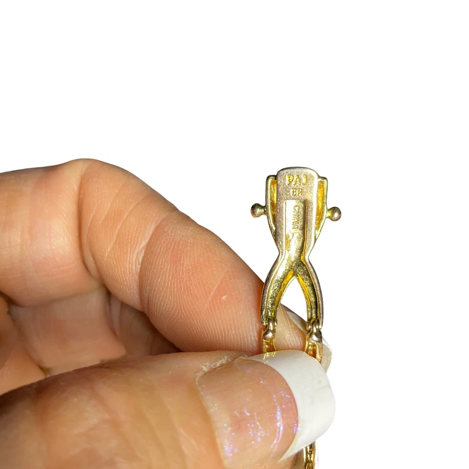 Brazalete trenzado PAJ oro diamante 7,25" Foto 4 de 4