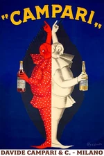 Poster poster advertising print aperitif Bitter Campari Milano 50x70 cm.