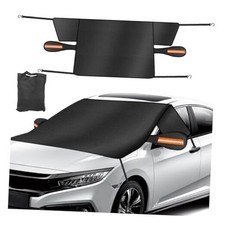 Car Windshield Ice Snow Cover with Magnetic Edges, Heavy Duty Oxford Orange