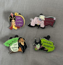 Disney Villains Pin Set - Not Today Scar Ursula Maleficent Jafar  