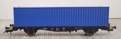 Fleischmann 523401 Container-Tragwagen Bauart Lgjs, DB Epoche V TOP Zustand OVP | Zustand: Gebraucht