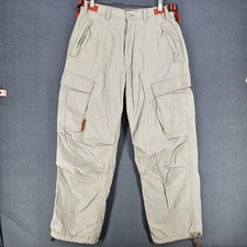 Abercrombie  Fitch Paratrooper Cargo Pants Mens Medium Beige Baggy Vintage Y2K