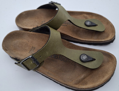 Birkenstock Zehenstegsandalen Gizeh Khaki - UK 4,5, EUR 37 schmal