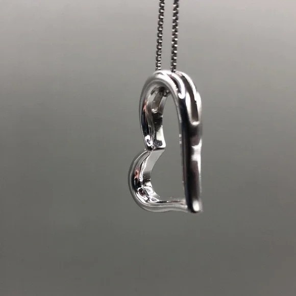 Solid sterling silver 925 open heart romantic pen… - image 4