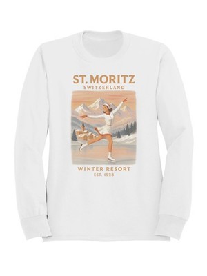 St. Moritz Winter Resort Poster Men's Sweatshirt