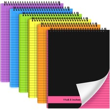 Colored Spiral Notebooks 5x7, 6-Pack, College Ruled, Thick Paper Quality