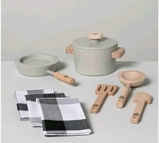 Hearth Hand Magnolia Wood Kids Cook Bake Set Pots Pans Play Toy New In Box