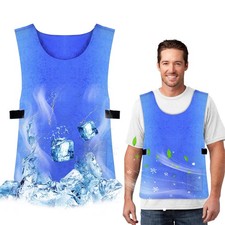Cooling Ice Vest for Men Women Reusable, Lightweight Sweat-Absorbent