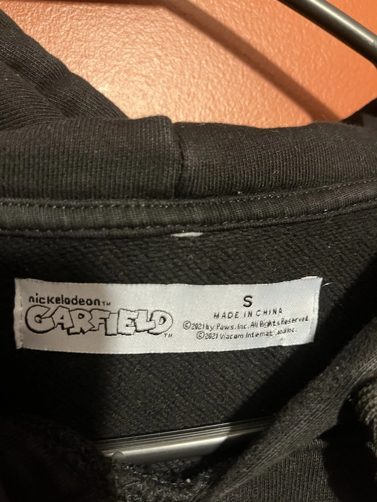 Garfield Quotes Hoodie Sweatshirt Small Nick 90s Black Cartoon Cat 2021