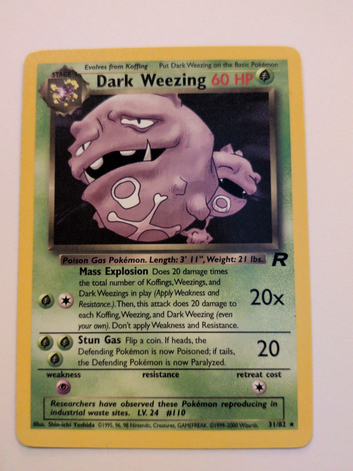 Pokémon TCG Dark Weezing 31/82 Team Rocket NM