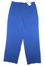 Alfred Dunner Blue Pants Sz 12 NWT All Cotton Pull On High Rise Comfort Waist