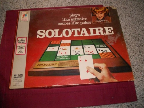 Vintage 1973 ~ SOLOTAIRE Solitaire Game ~ Milton Bradley Lucille Ball ~ COMPLETE