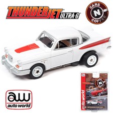 Auto World Thunderjet White 1957 Studebaker Golden Hawk HO Scale Slot Car NIB