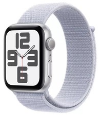 Image of Apple Watch SE 2024 44mm GPS Silver Case Blue Cloud Sport Loop MXET3QA/A