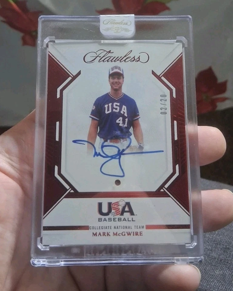 MARK MCGWIRE 2023 Panini Flawless Genuine Ruby Gem Signature On Card Auto 02/20 - Image 3 of 3