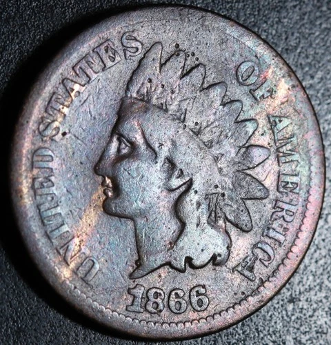 1866 INDIAN HEAD CENT - VG VERY GOOD