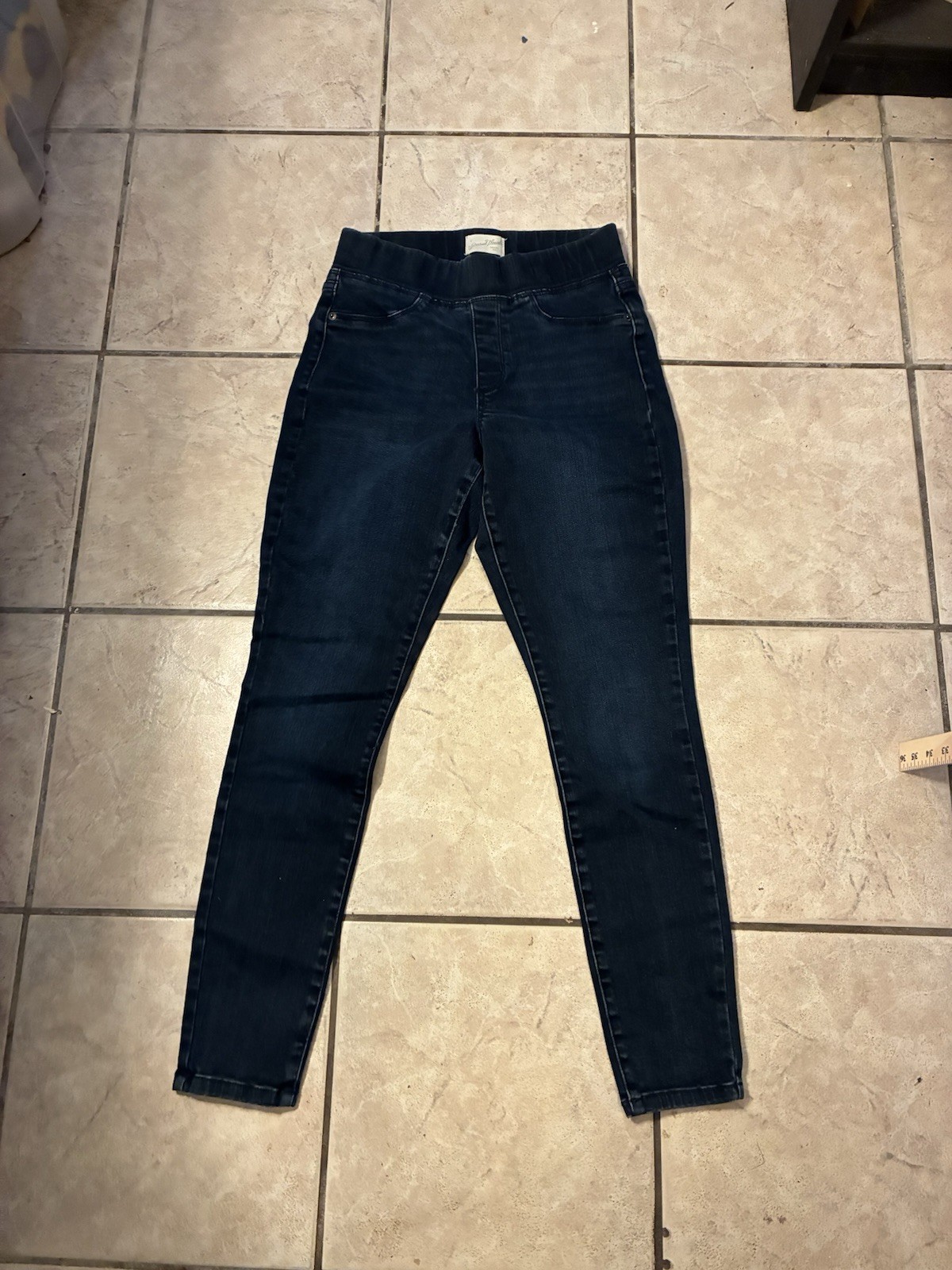 Universal Thread Skinny Stretch Pull On Dark Blue… - image 1