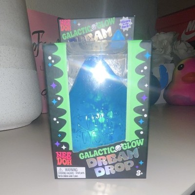 Nee Doh Galactic Glow Squeeze Ball Glow in the Dark Galactic Blue 26060HY