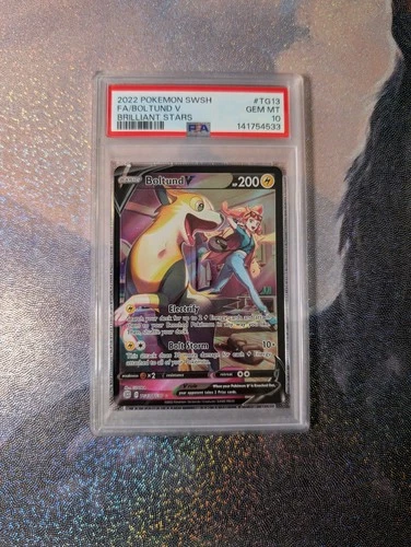 Pokemon TCG Boltund V Tg13/Tg30 Swsh09: Brilliant Stars Trainer Gallery PSA 10
