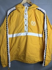 Victoria Secret VS PINK Yellow Windbreaker Hoodie Jacket Sz M/L Pocket Vintage