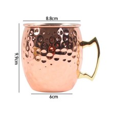 Pure Copper Mug Cup For Moscow Mule Coffee Beer Drinking Cocktail Camping 550ML