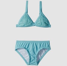 Seafolly Girls' Blue Summer Essential Tri Kini Two-Piece Swimsuit Set Size 6