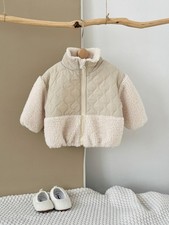 Winter Baby Velvet Cotton-padded Jacket Coat Boys Girls Top Warm Zipper Shirt