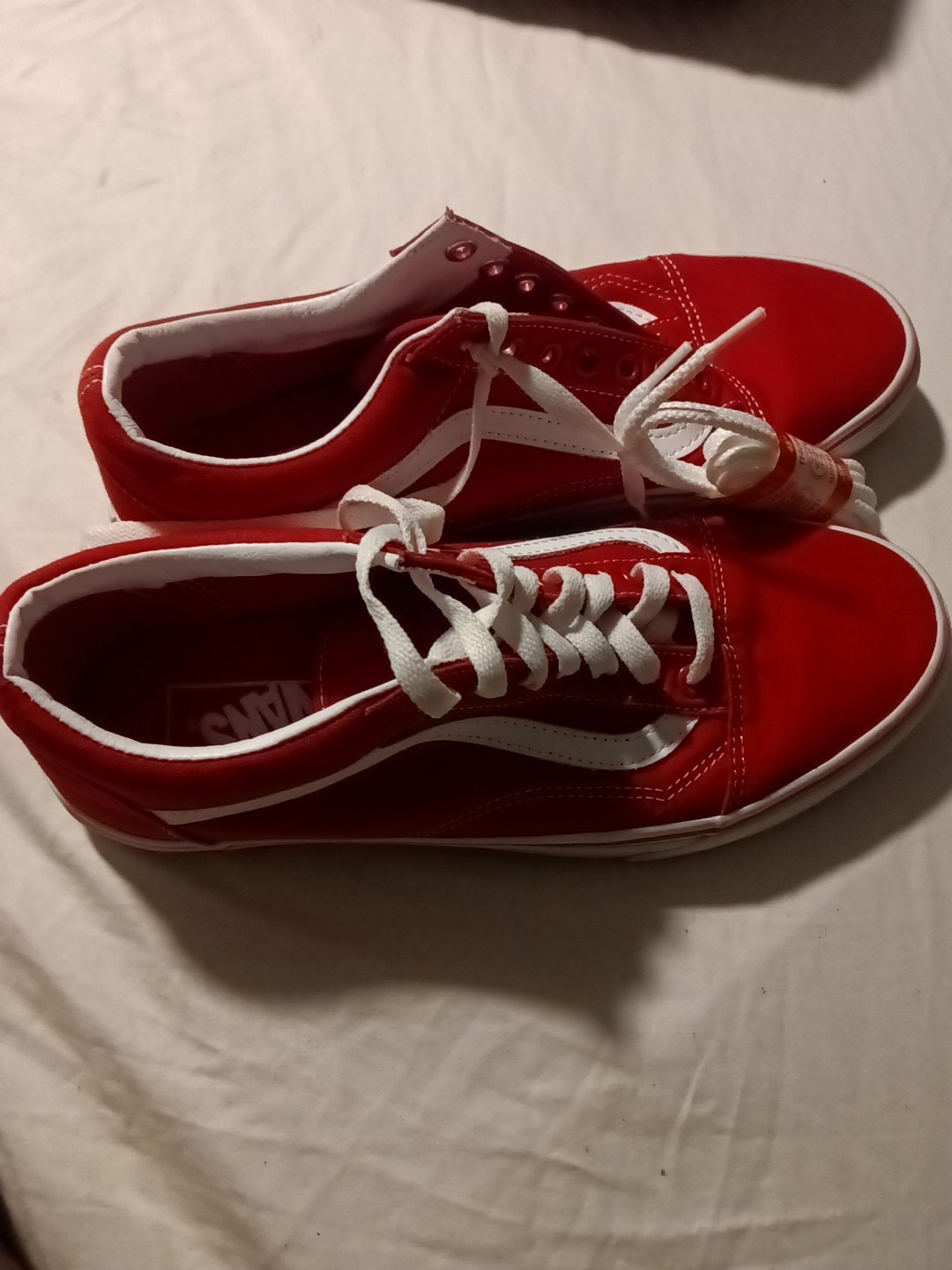 VANS Old Skool Racing Red Sneakers in Size 8.5