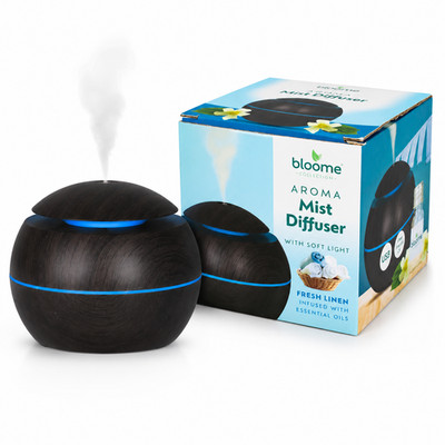 Rund Nebel Diffusor Luftbefeuchter Luftreiniger + Ätherisches Öl Ultraschall LED USB